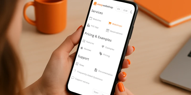 Kuvakaappaus uudesta mobiilivalikosta